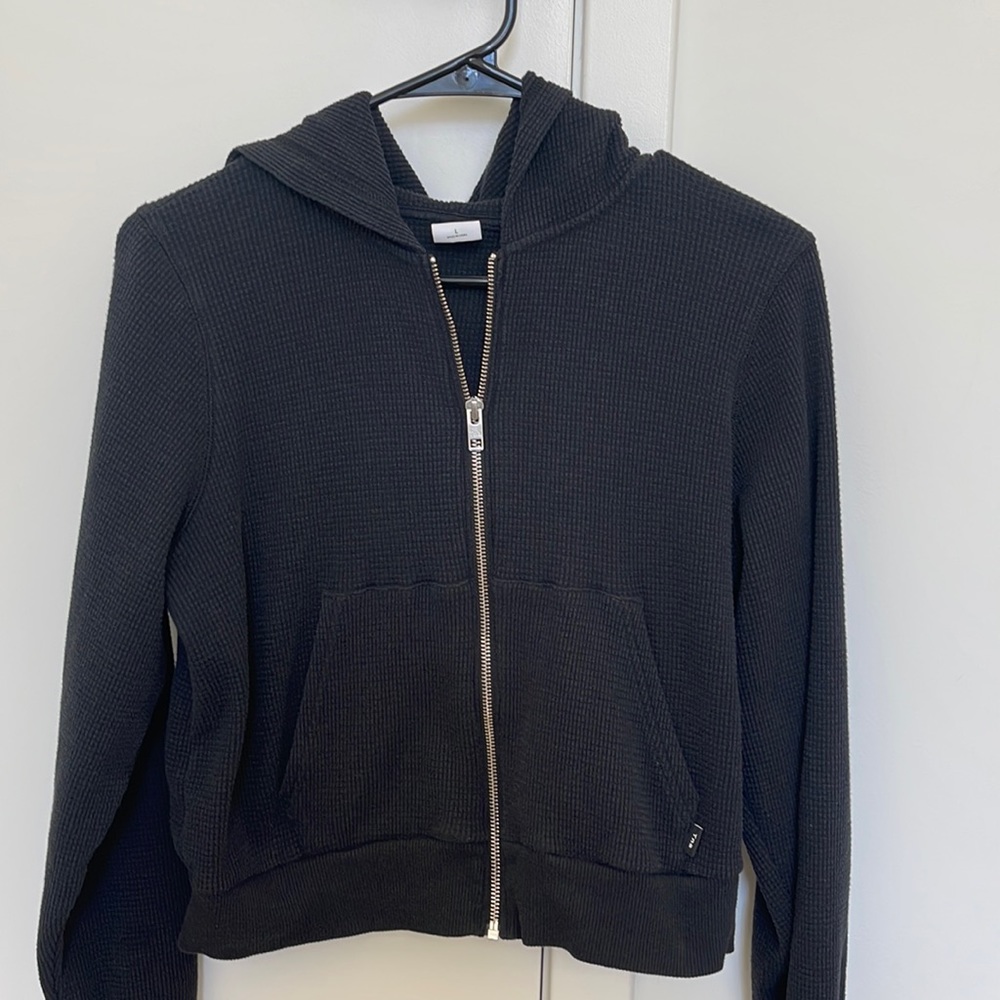 TNA waffle knit zip up hoodie